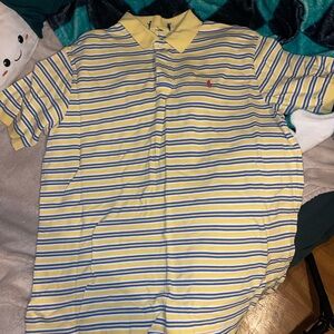 Polo by Ralph Lauren Yellow and Blue Striped Shirt